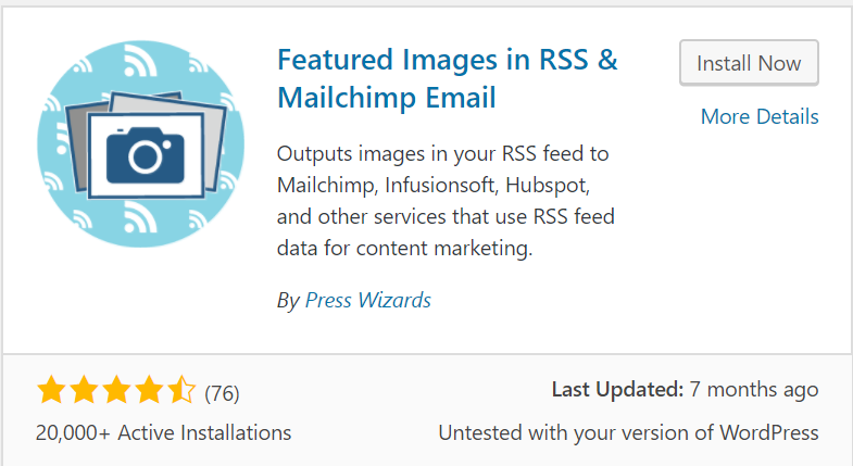 Featured Images in RSS & Mailchimp Email