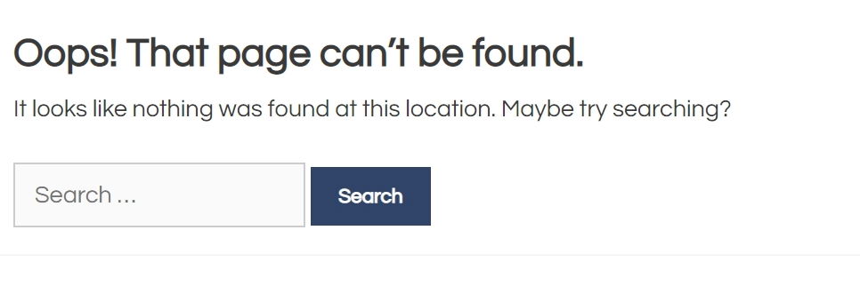 404 page not found in GeneratePress Theme