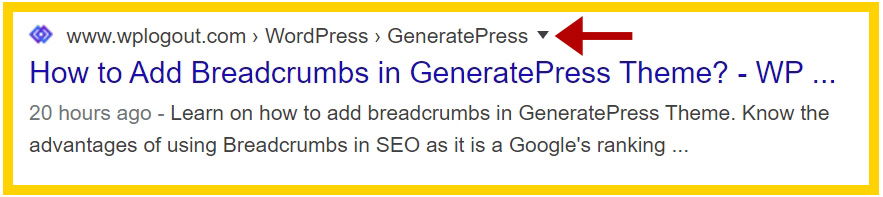 Breadcrumbs in Google SERPs