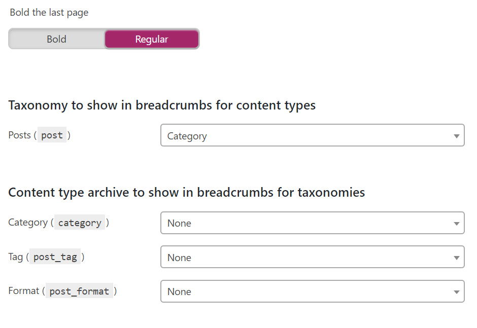 Yoast SEO Settings
