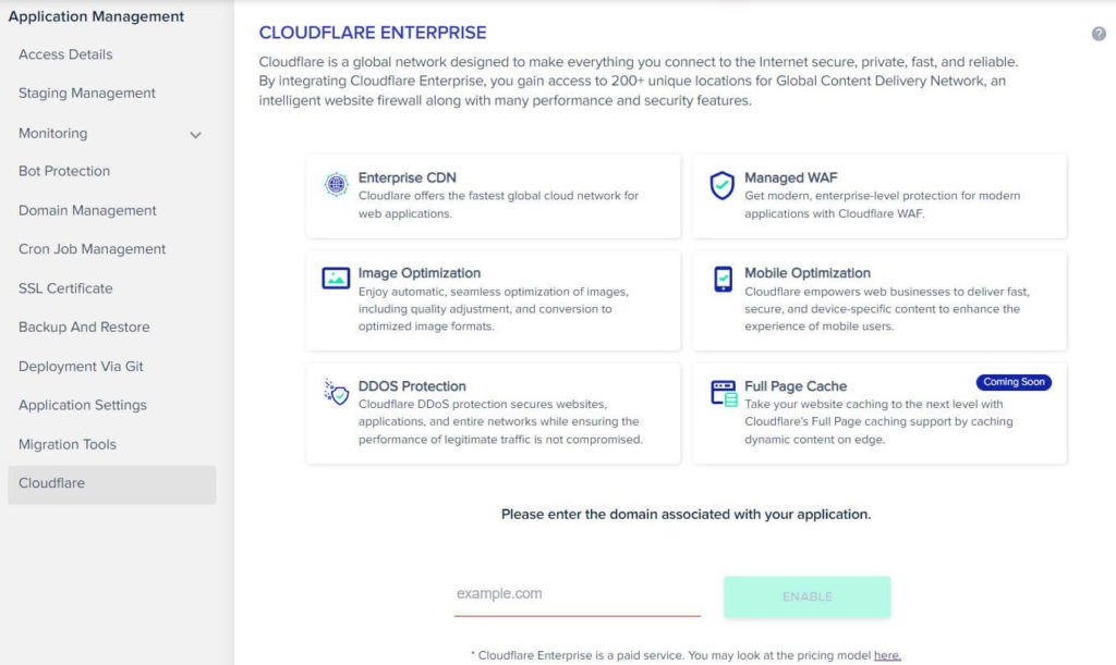 Cloudflare Enterprise Add-On