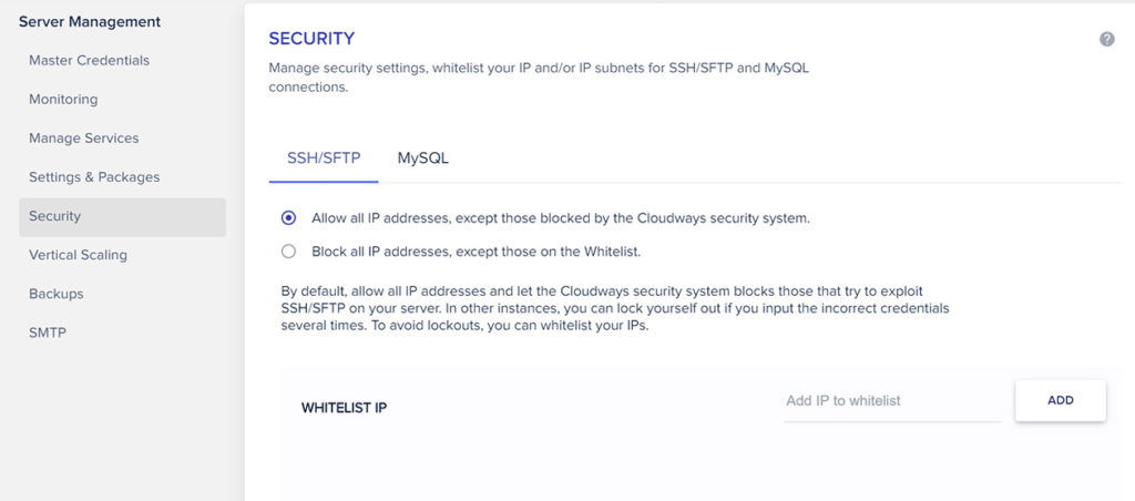 Cloudways Security