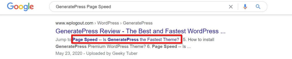 Jump to link in Google SERP