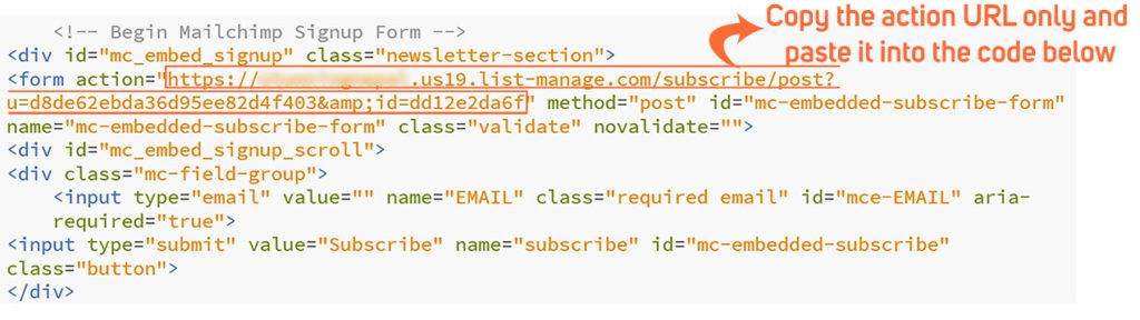 MailChimp Embedded Code