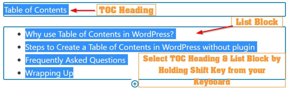 how-to-create-a-table-of-contents-in-wordpress-without-plugin