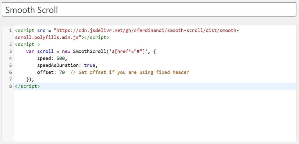 Smooth Scroll using Elements Module in GeneratePress