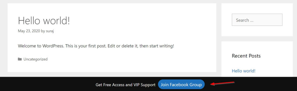Sticky Floating Footer Bar in GeneratePress theme