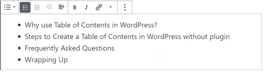 how-to-create-a-table-of-contents-in-wordpress-without-plugin