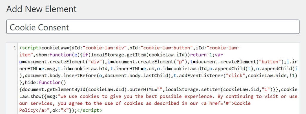 Cookie Consent Notice in WordPress