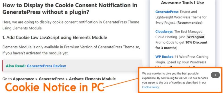 how-to-add-cookie-notice-in-wordpress-without-a-plugin-wp-logout