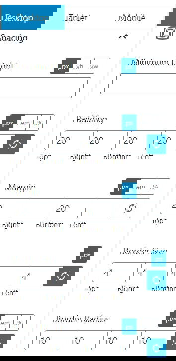 Author Box Spacing Settings