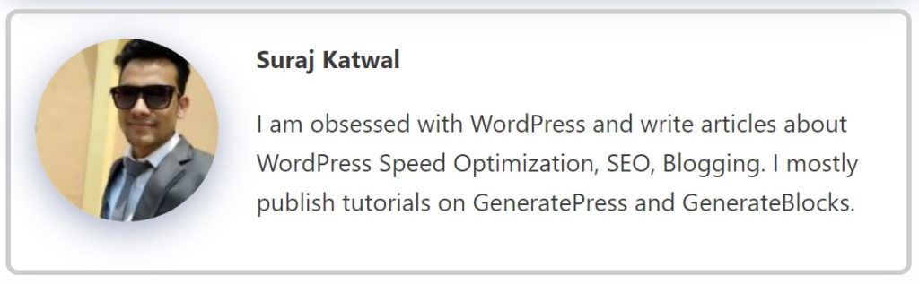 Author Box in GenerateBlocks with GeneratePress block elements tutorials