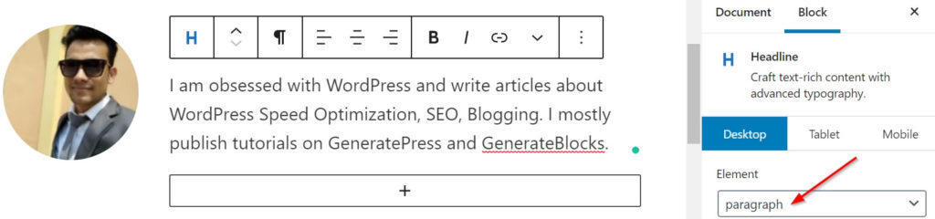 Headline Author Bio Block