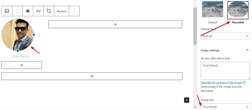 Image block in Grid Block