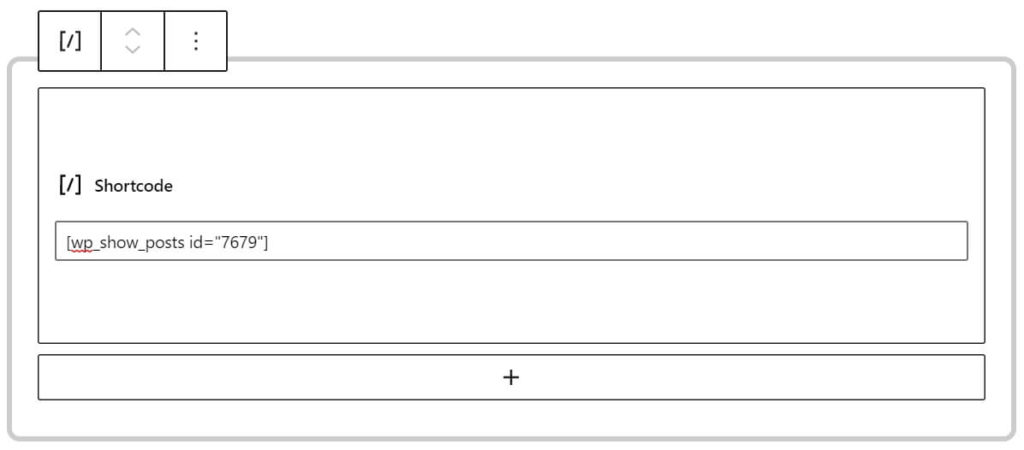 Shortcode block for related posts