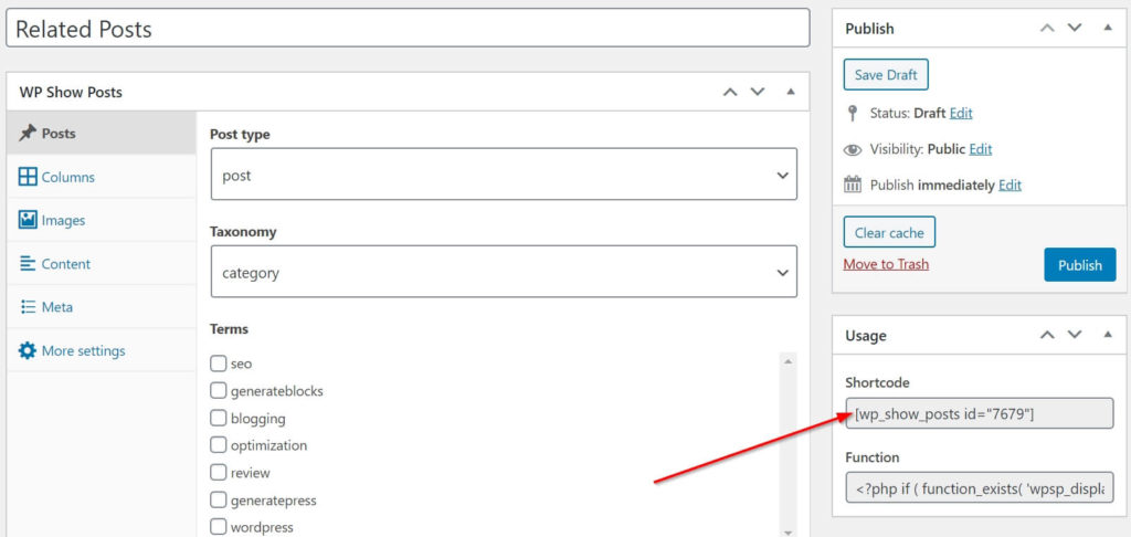 WPSP Related Post Setting