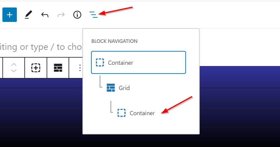 Container Inside Grid