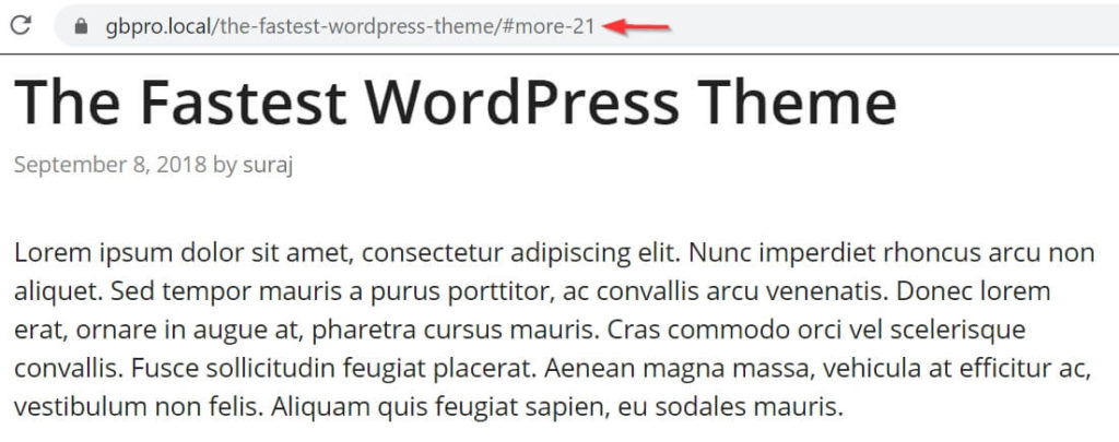 Generate More URL in GeneratePress