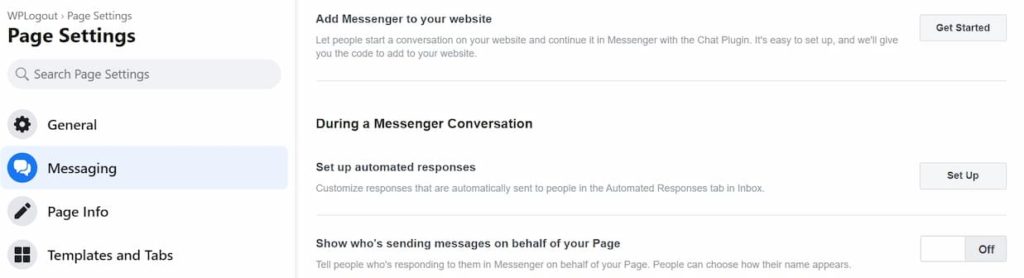 Add Messenger to your website