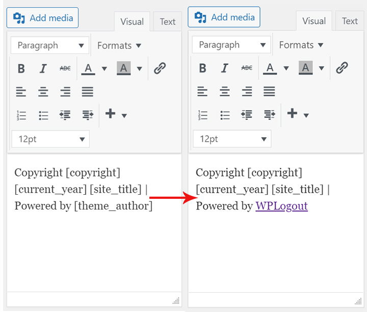 Changing Footer Credit Text in Astra WordPress Theme