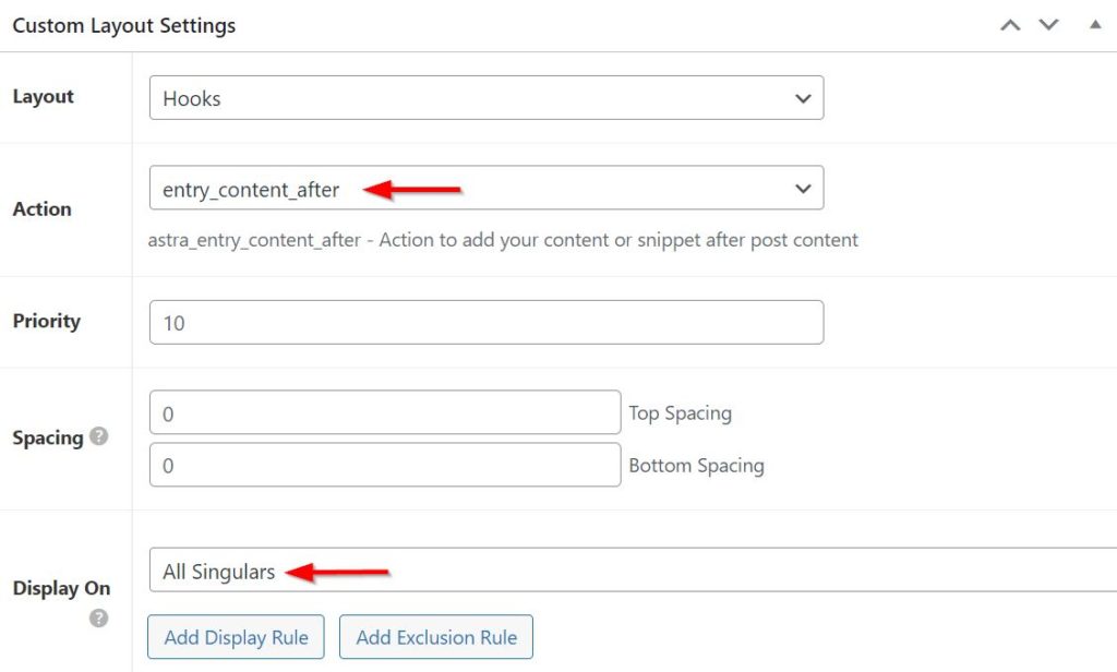 Hook Setting for Astra Social Sharing Button