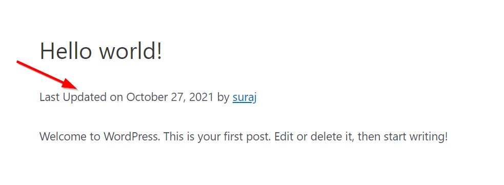 Last Updated Date using a Plugin
