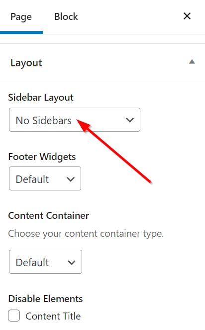 No Sidebar Layouts in GeneratePress
