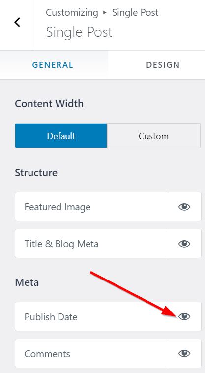 Publish Date option in Astra Pro Theme