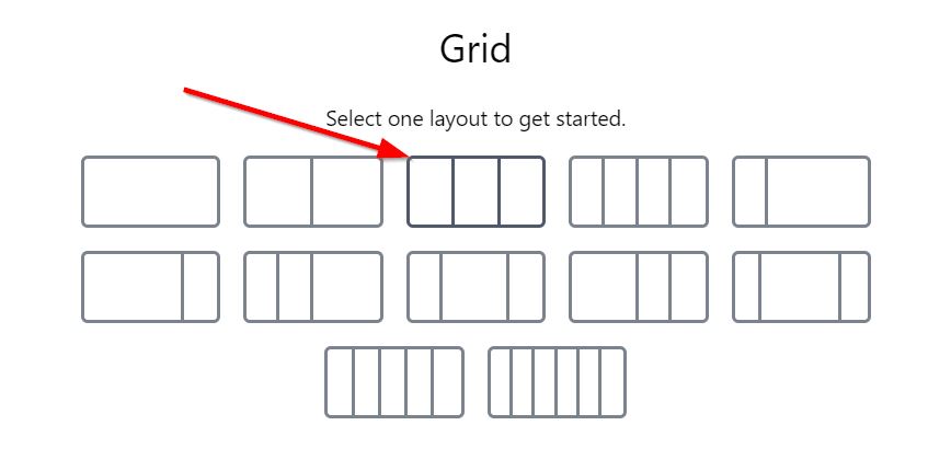 Three Columns Grid Layout