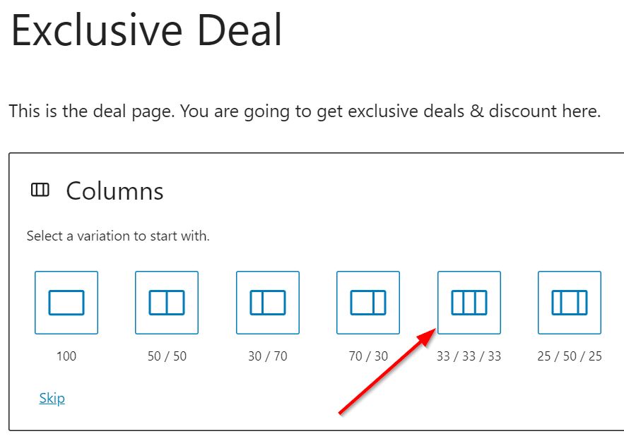 Three Columns Grid in WordPress